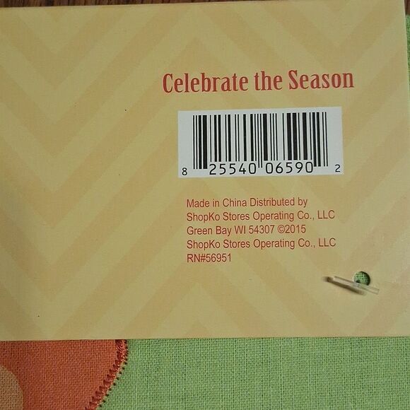 Colorful New Butterfly Table Runner 13" W. X 36" L. - Picture 6 of 6